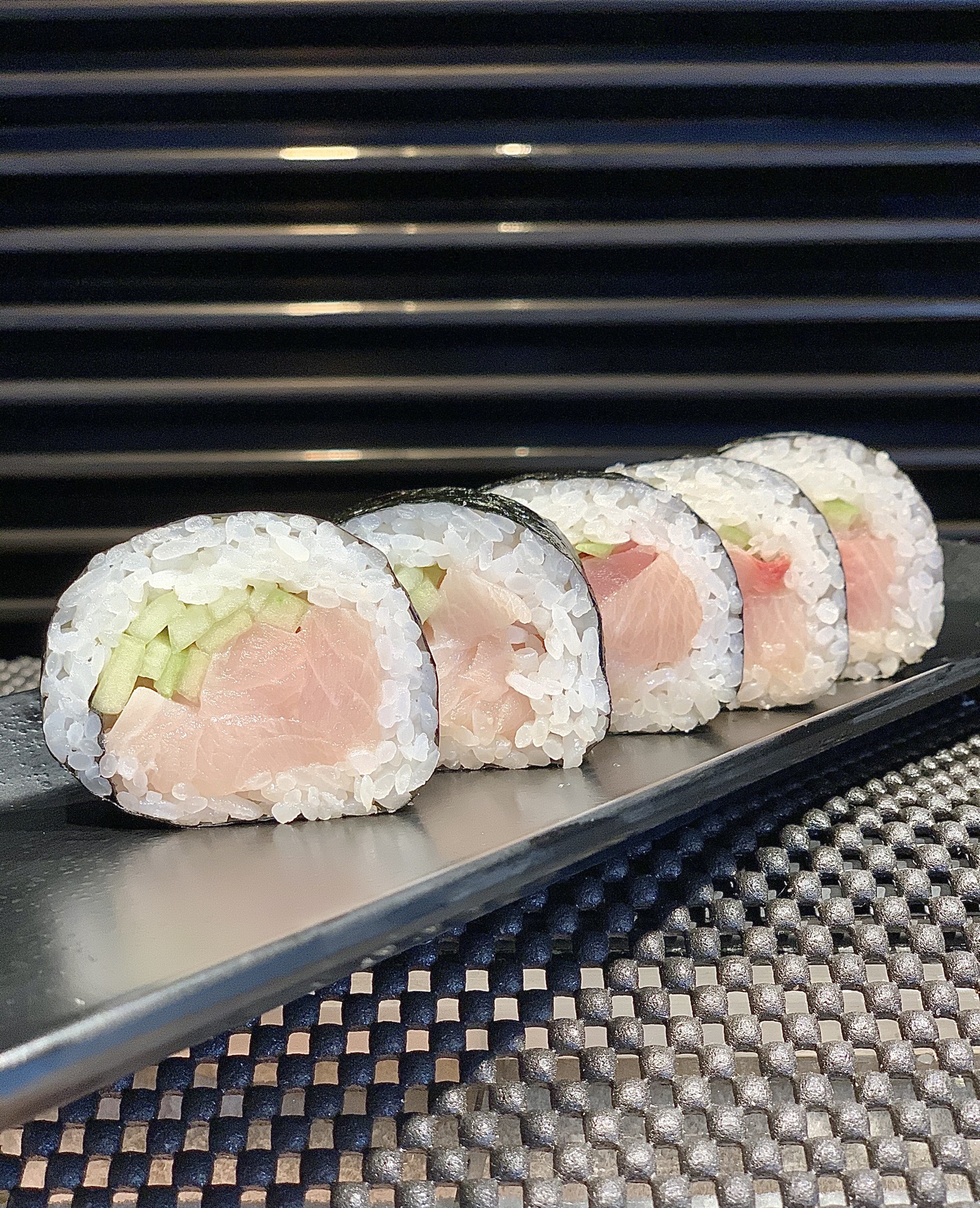 Order Yellowtail Roll food online from Kazuki Sushi store, Los Angeles on bringmethat.com