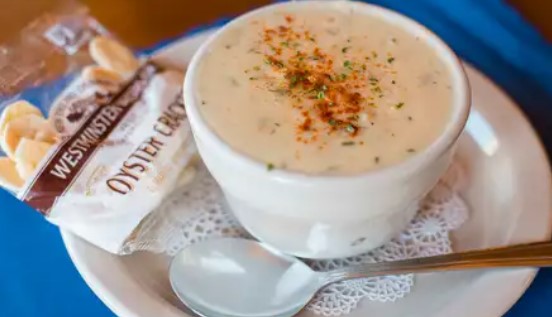Order Homemade New England Clam Chowder  food online from The Clam Bar store, Syracuse on bringmethat.com