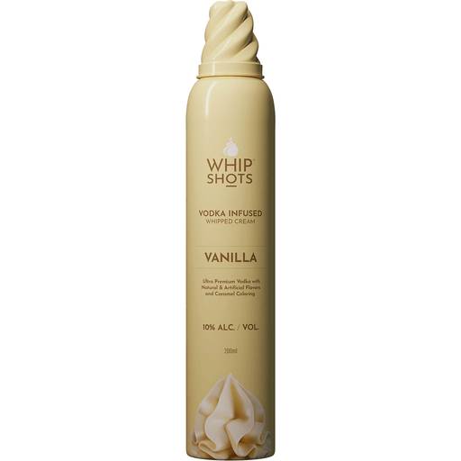 Order Whip Shots Vodka Infused Vanilla Cream (200 ML) 139672 food online from Bevmo! store, Ladera Ranch on bringmethat.com