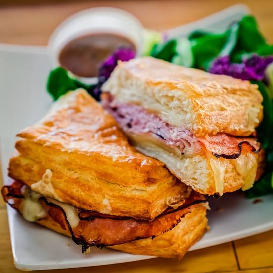 Order Ham & Swiss Croissant food online from Squarz Bakery & Cafe store, Tempe on bringmethat.com