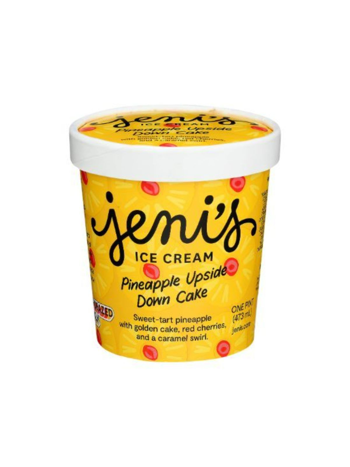 Order Jeni's Pineapple Upside Down Cake Ice Cream (1 Pint) food online from Stock-Up Mart store, Minneapolis on bringmethat.com