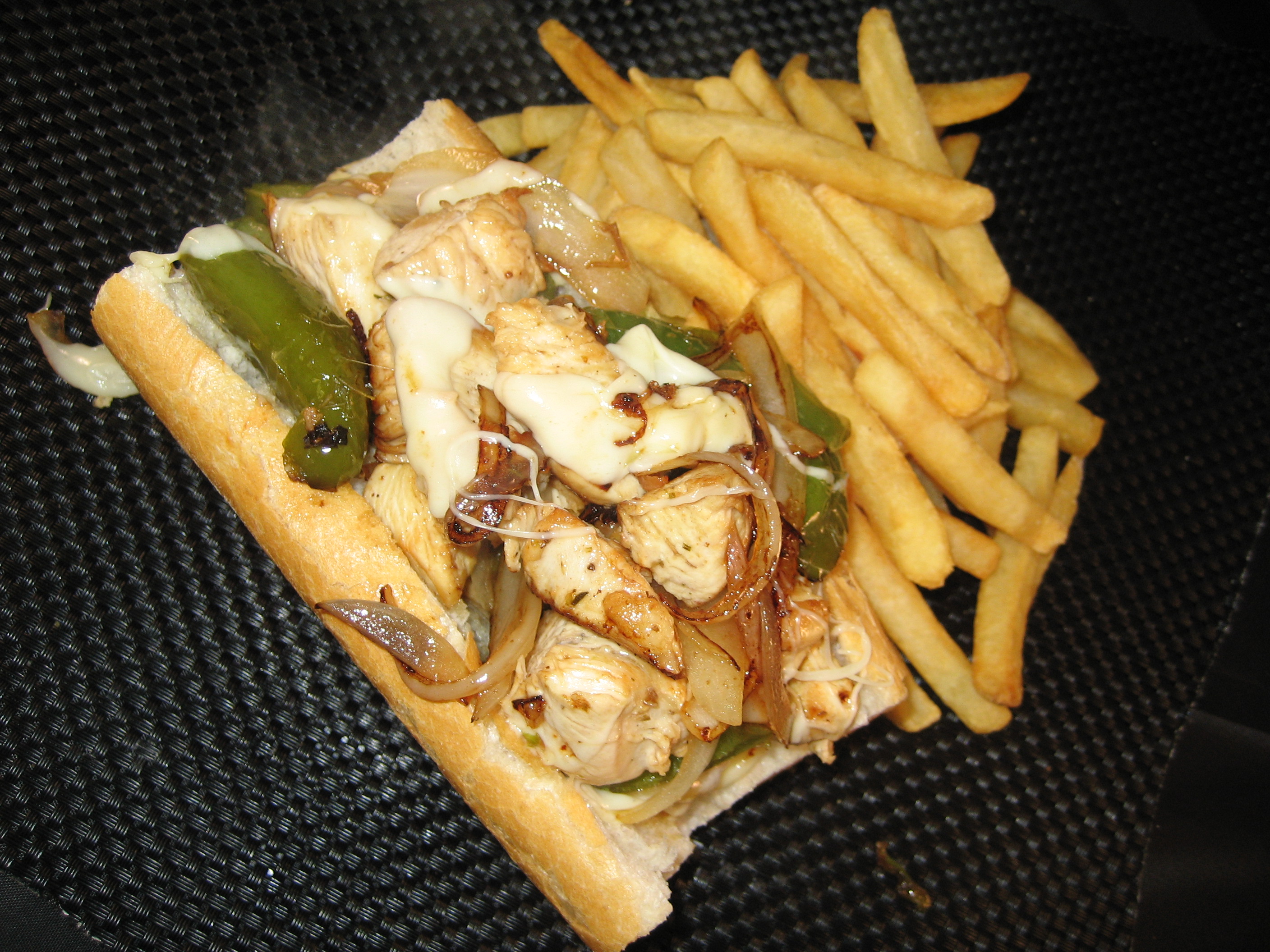 Order Chicken Philly Sandwich food online from George's hot dogs store, Chicago on bringmethat.com