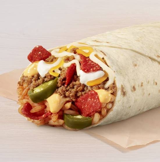 Order Spicy Cheesy Double Beef Burrito food online from Taco Bell store, Cheney on bringmethat.com