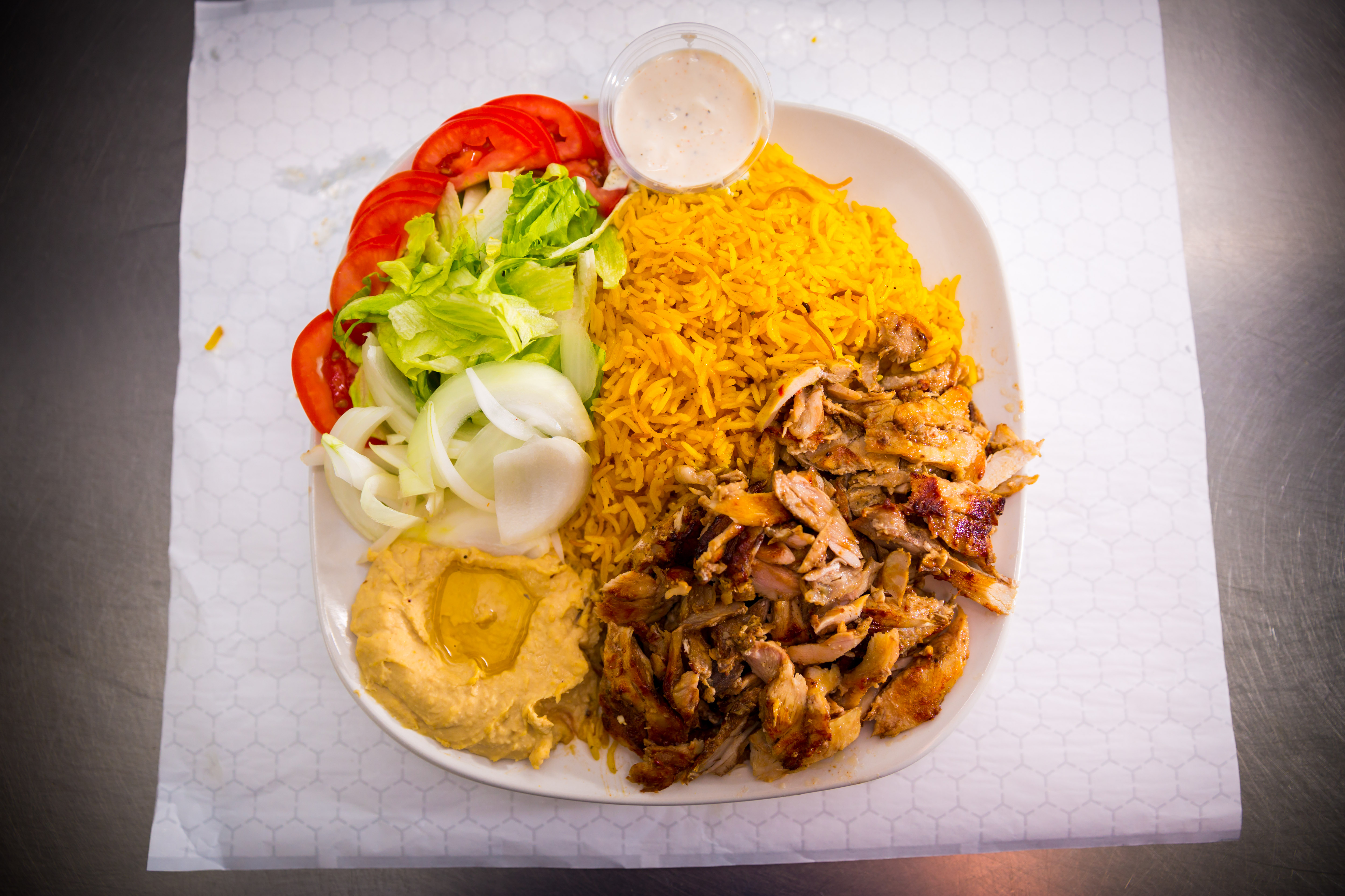 Order Chicken Shawarma Plate food online from North Park Produce store, San Diego on bringmethat.com