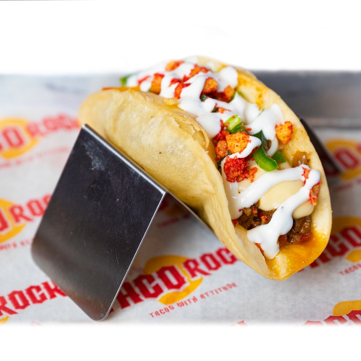 Order Puffy Beef Taco food online from Taco Rock store, Arlington on bringmethat.com