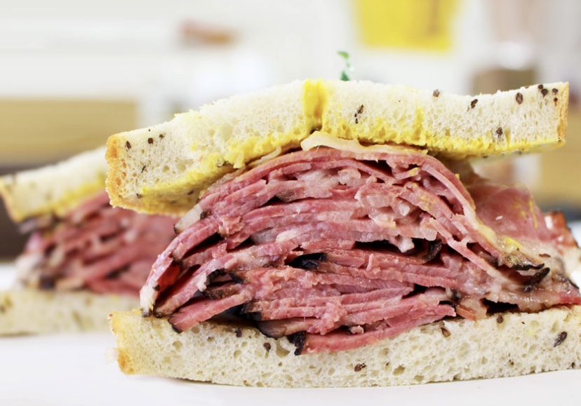 Order Hot Pastrami Sandwich food online from Famous Label’s Delicatessen store, Los Angeles on bringmethat.com