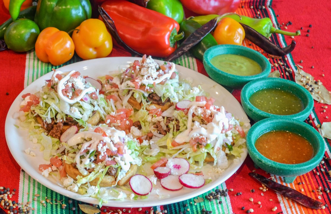 Order Sopes Tepoztlan food online from Miguels Mexican Bar And Grill store, Colorado Springs on bringmethat.com