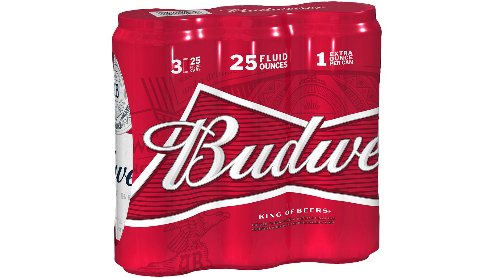 Order Budweiser 3pk 25 oz food online from Chevron Extramile store, Cameron Park on bringmethat.com