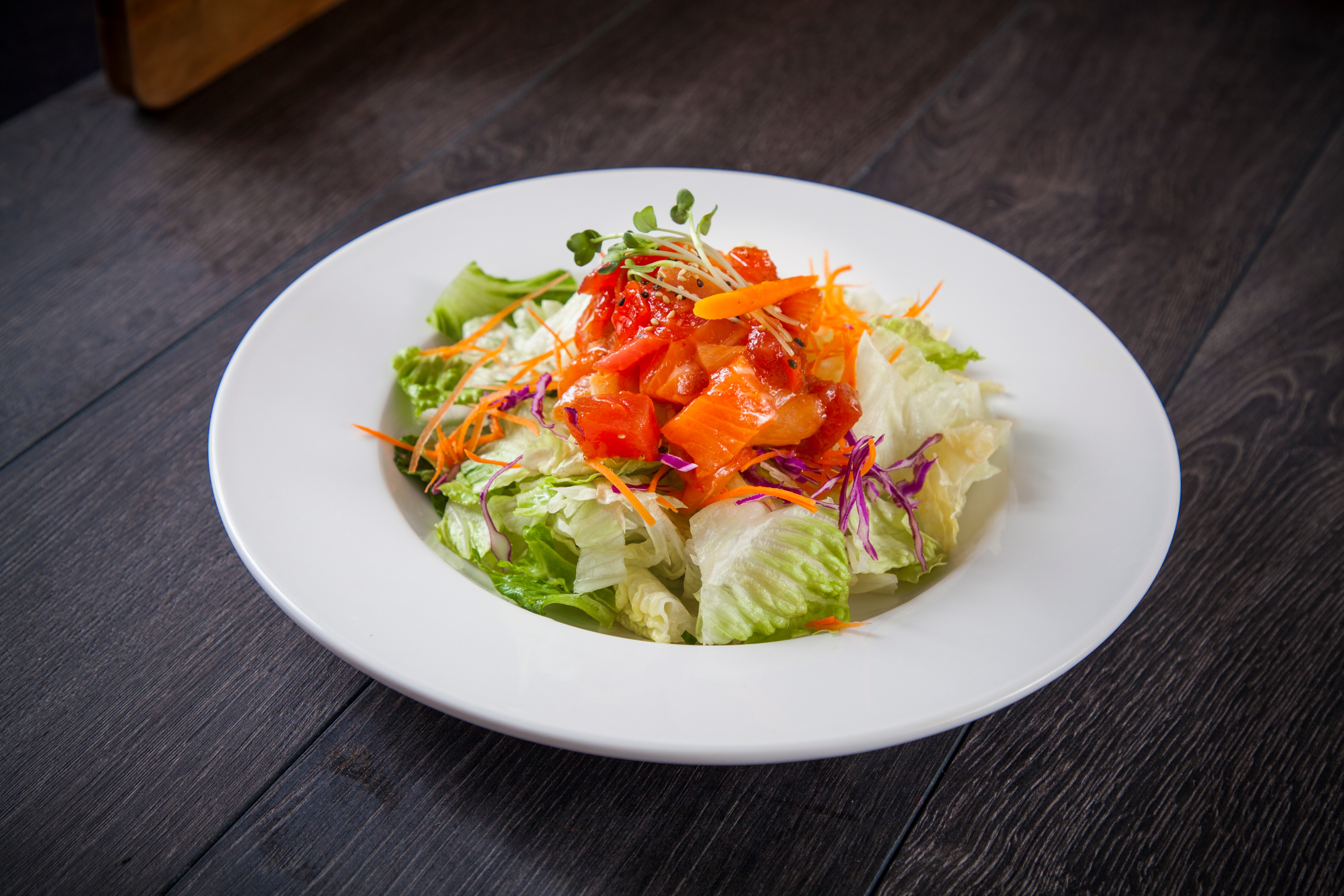 Order Sashimi (Poke) Salad food online from Ozen Sushi store, Cypress on bringmethat.com