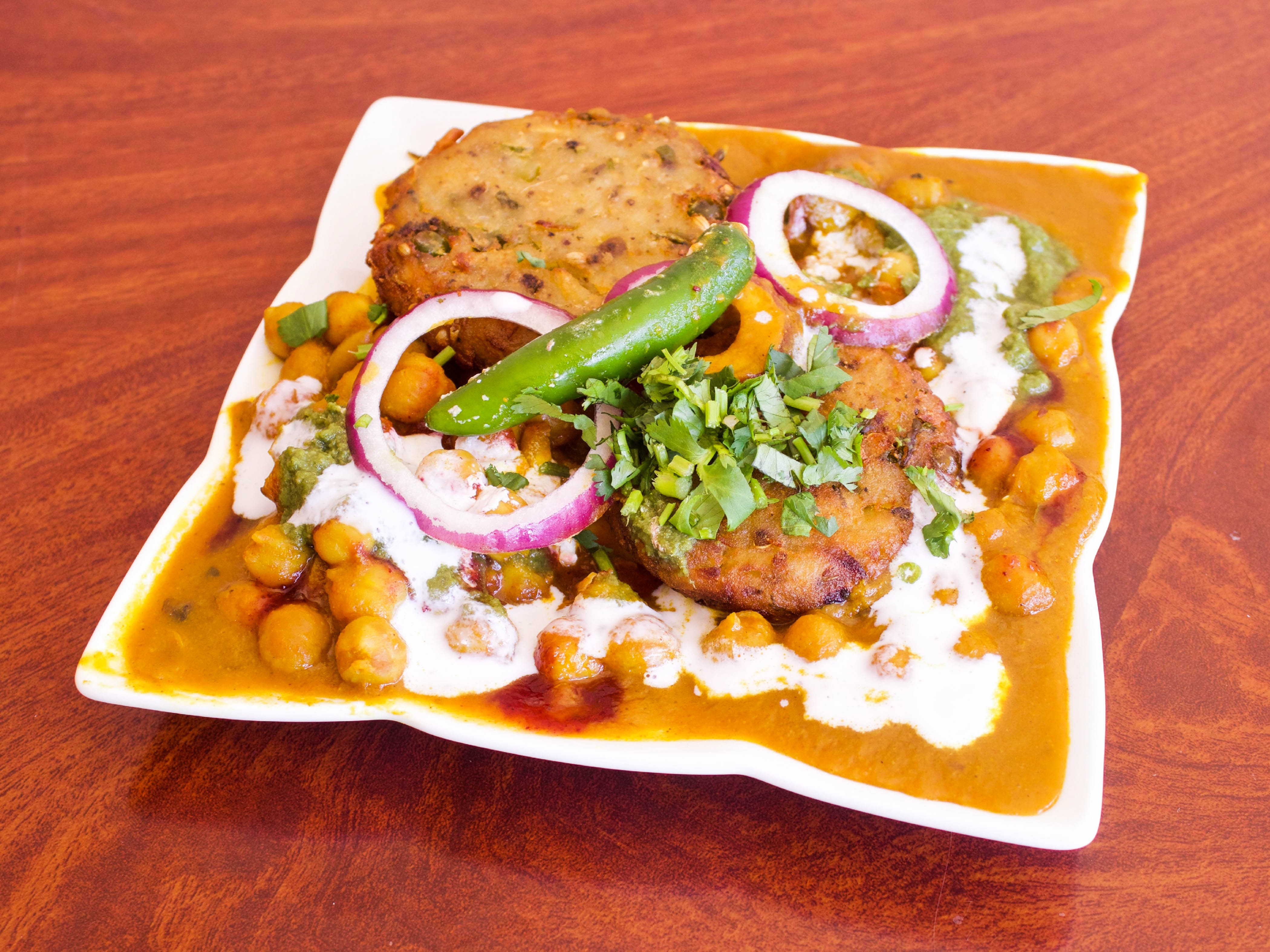 Order aloo Tikki Chaat food online from Mehak Of India store, San Jose on bringmethat.com
