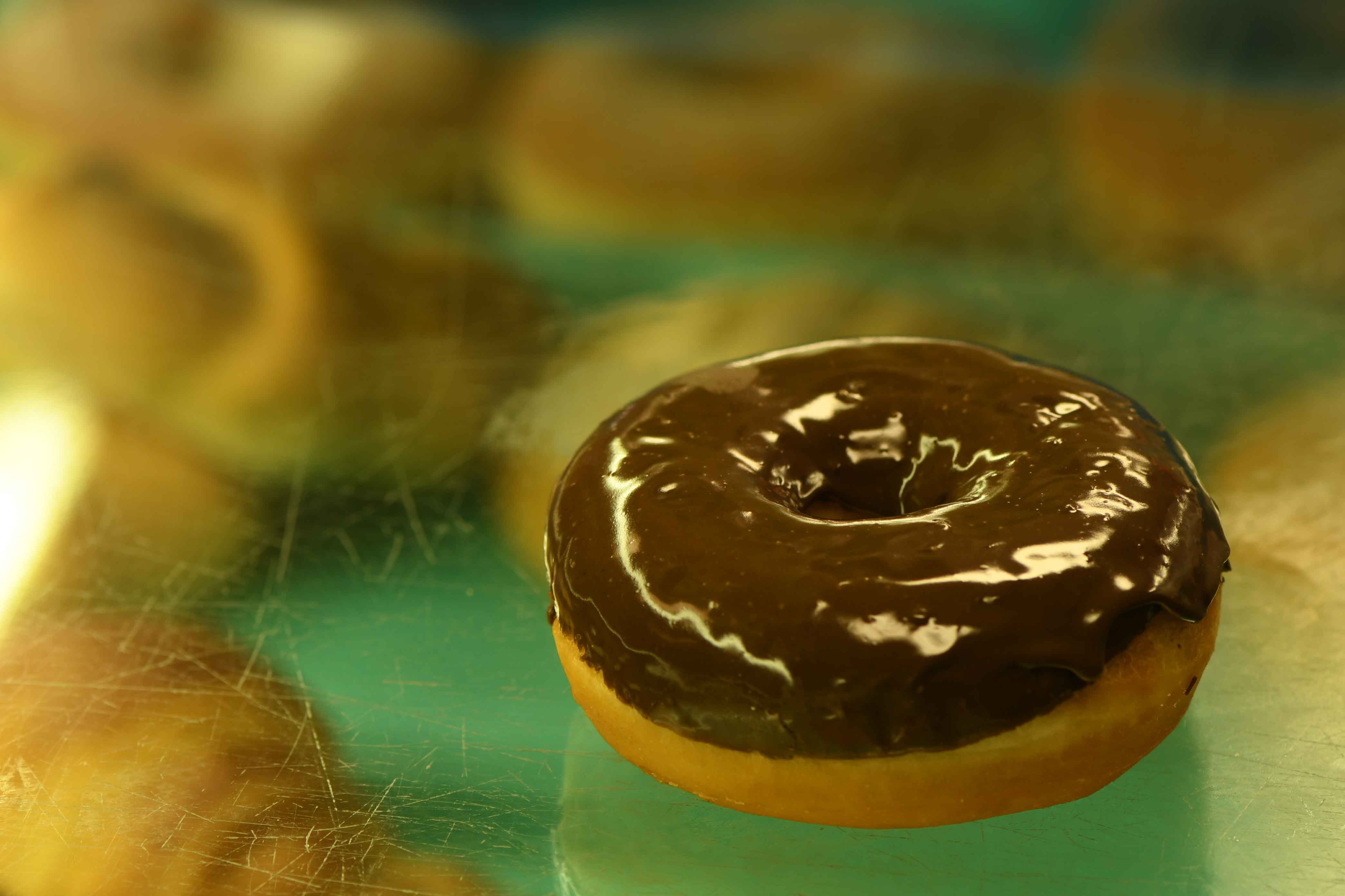 Order Chocolate frosted donut food online from Elizabeths Bakery store, Wallingford on bringmethat.com