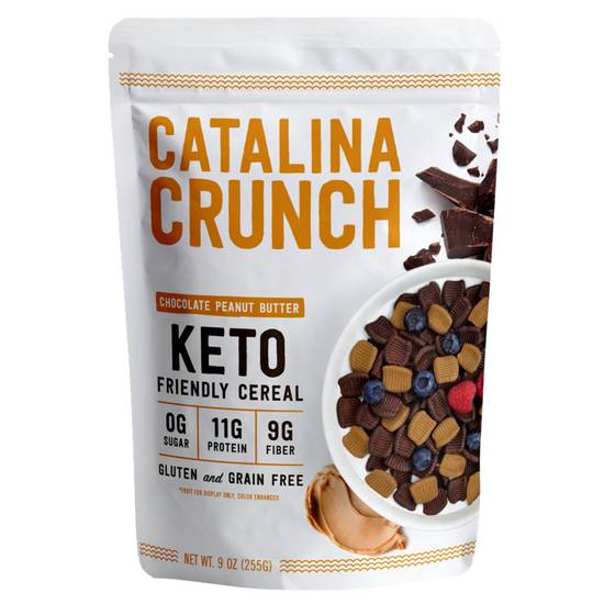Order Catalina Crunch Chocolate Peanut Butter Keto Cereal 9oz food online from Drinks At Your Door by Gopuff store, Newton Highlands on bringmethat.com