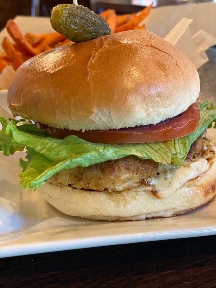 Order Crab Cake Sandwich food online from Busboys and Poets store, Washington on bringmethat.com