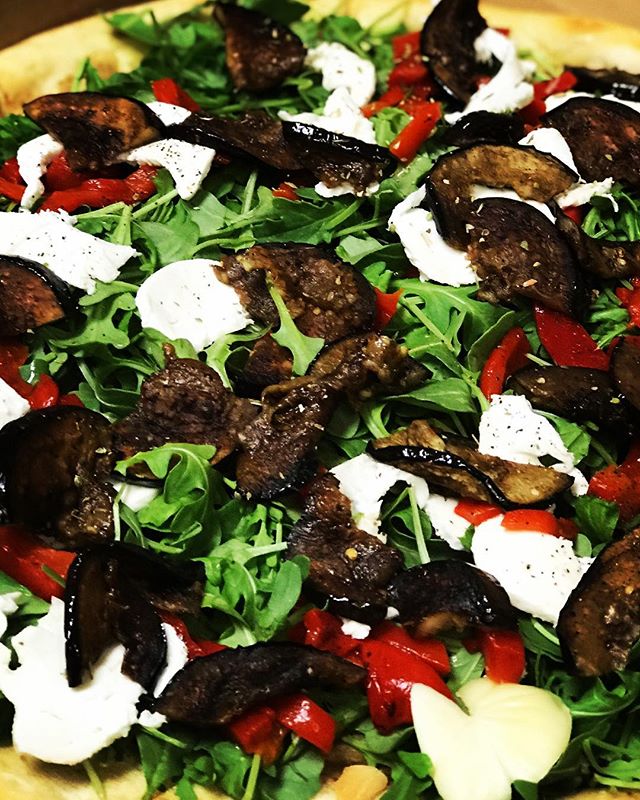 Order Grilled Eggplant Pizza food online from Panzano Pizzeria Trattoria store, Montclair on bringmethat.com