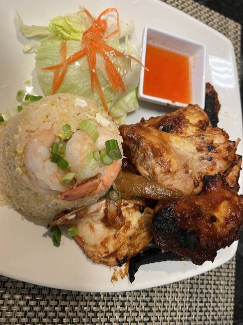 Order BBQ Chicken Dinner food online from Aroy Thai Kitchen store, Las Vegas on bringmethat.com