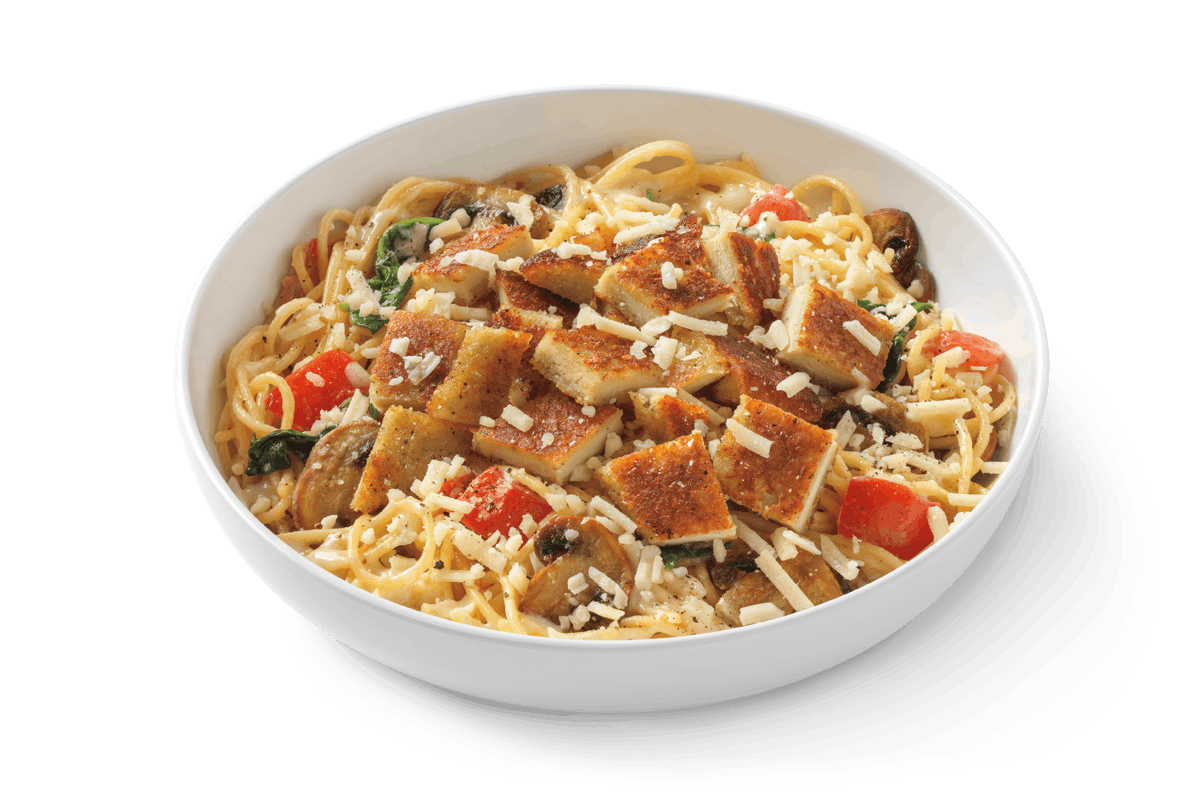 Order Alfredo MontAmore® with Parmesan-Crusted Chicken food online from Noodles & Company store, Layton on bringmethat.com