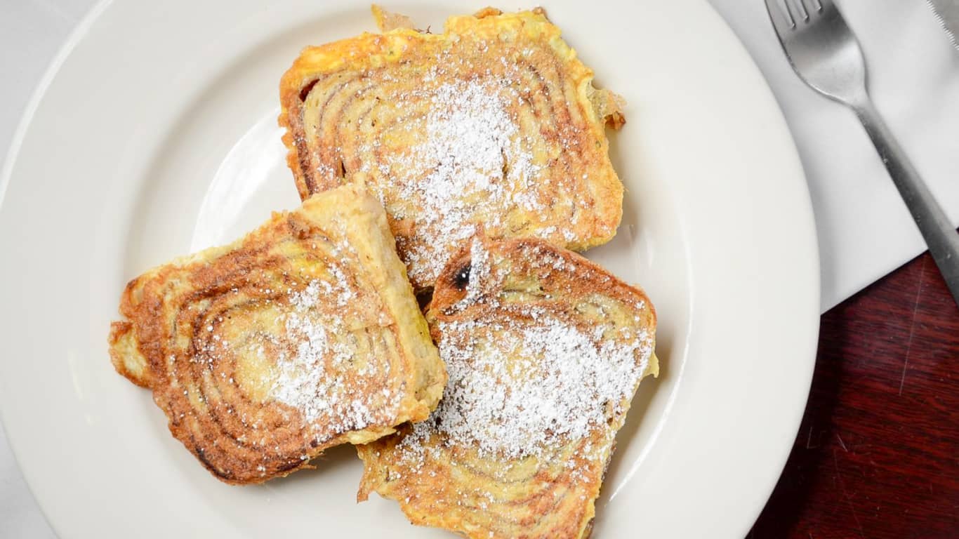 Order Cinnamon Roll French Toast food online from Flo Farmhouse Cafe store, Riverside on bringmethat.com
