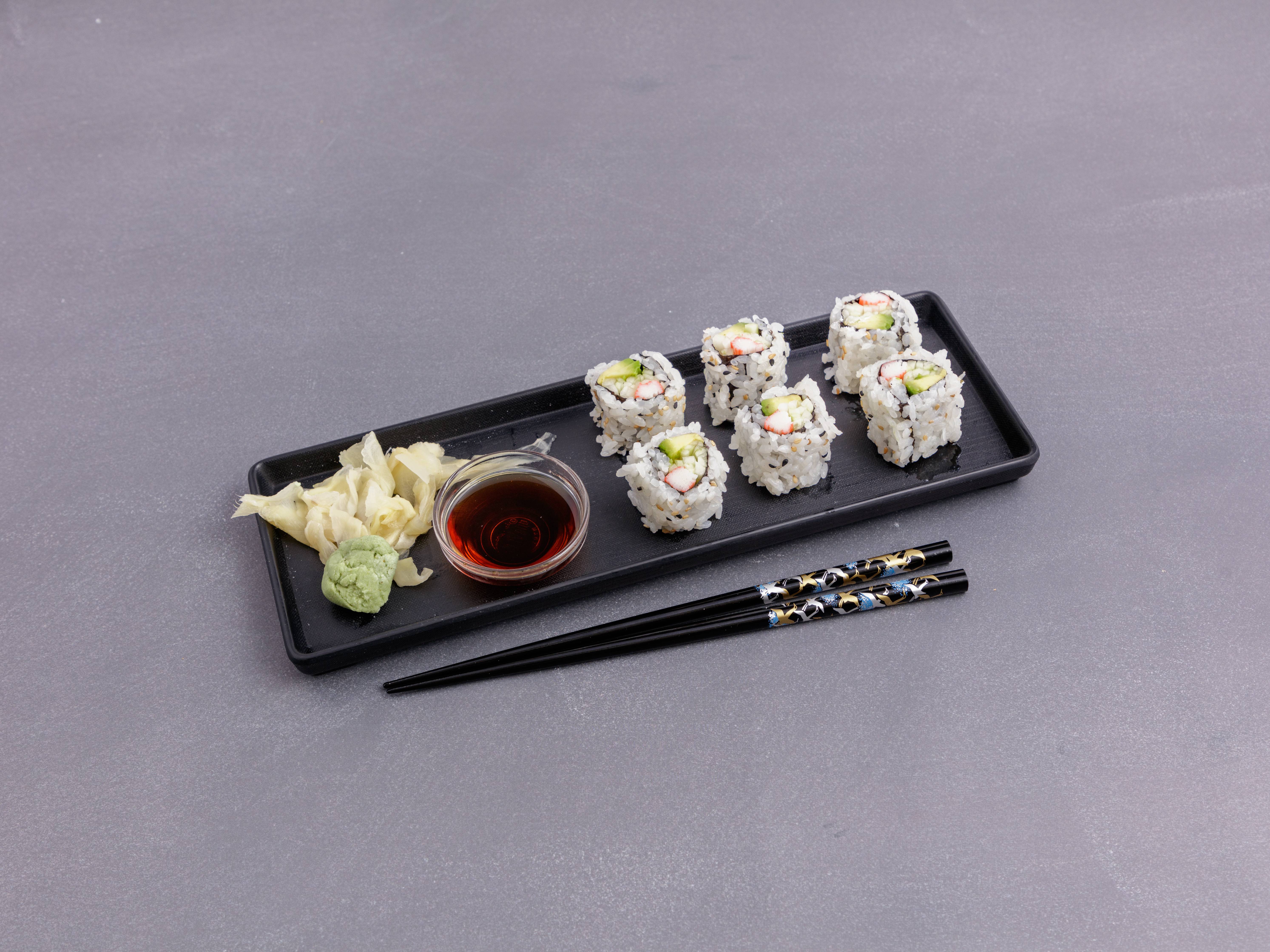 Order California Roll (6pcs) food online from Tokyo Express store, Poughkeepsie on bringmethat.com