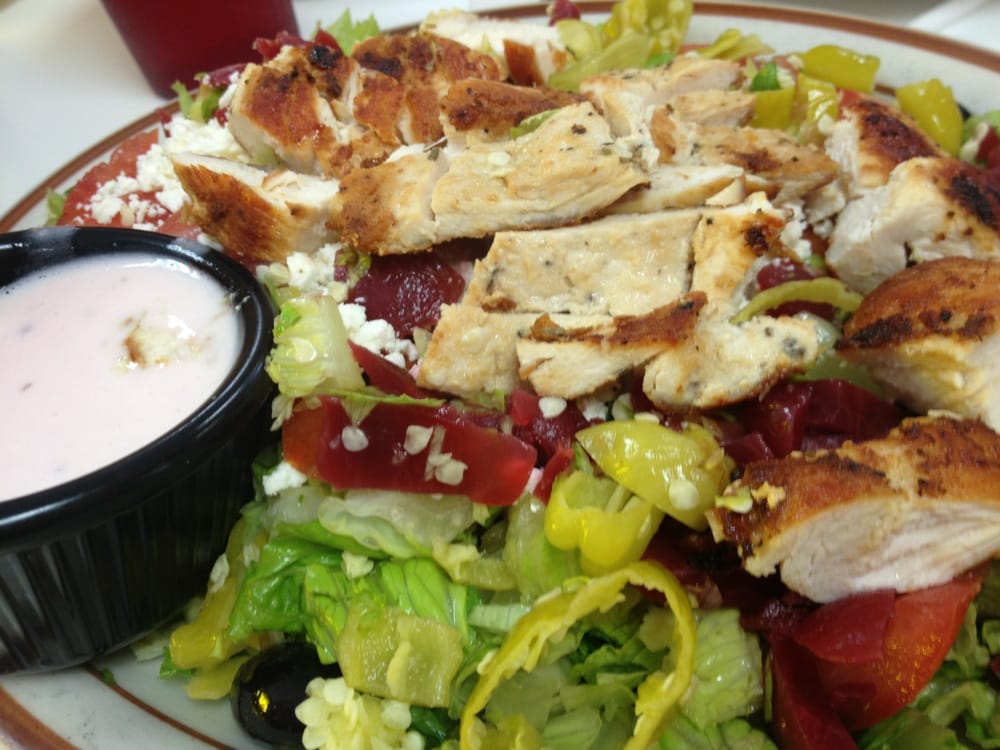 Order *Chicken Greek Salad food online from George's Coney Island & Family Restaurant store, Rochester on bringmethat.com