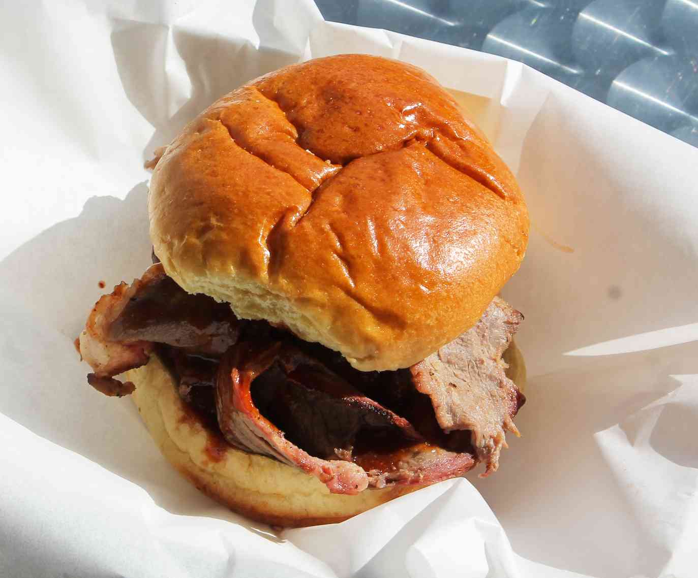 Order Beef Brisket Sandwich food online from Kansas City Barbecue Pit store, Decatur on bringmethat.com
