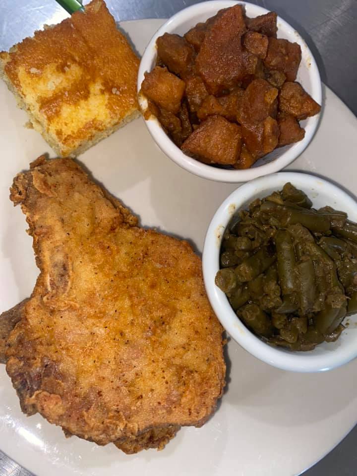 Order Fried Pork Chop food online from Americana Kitchen And Grille store, Jackson on bringmethat.com