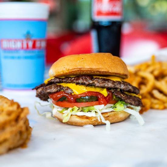Order FOB Cheese Beast food online from Mighty Fine Burgers store, Austin on bringmethat.com