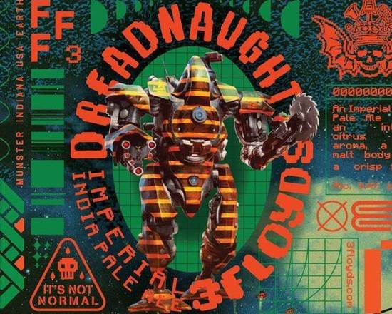 Order 3 Floyds: DREADNAUGHT (Double IPA) 4-Pack food online from Bottlebox store, Norfolk on bringmethat.com