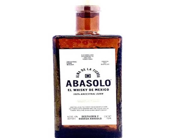 Order Abasolo El Whiskey De Mexico 750 ml 43% food online from Starway Liquor store, Bell Gardens on bringmethat.com