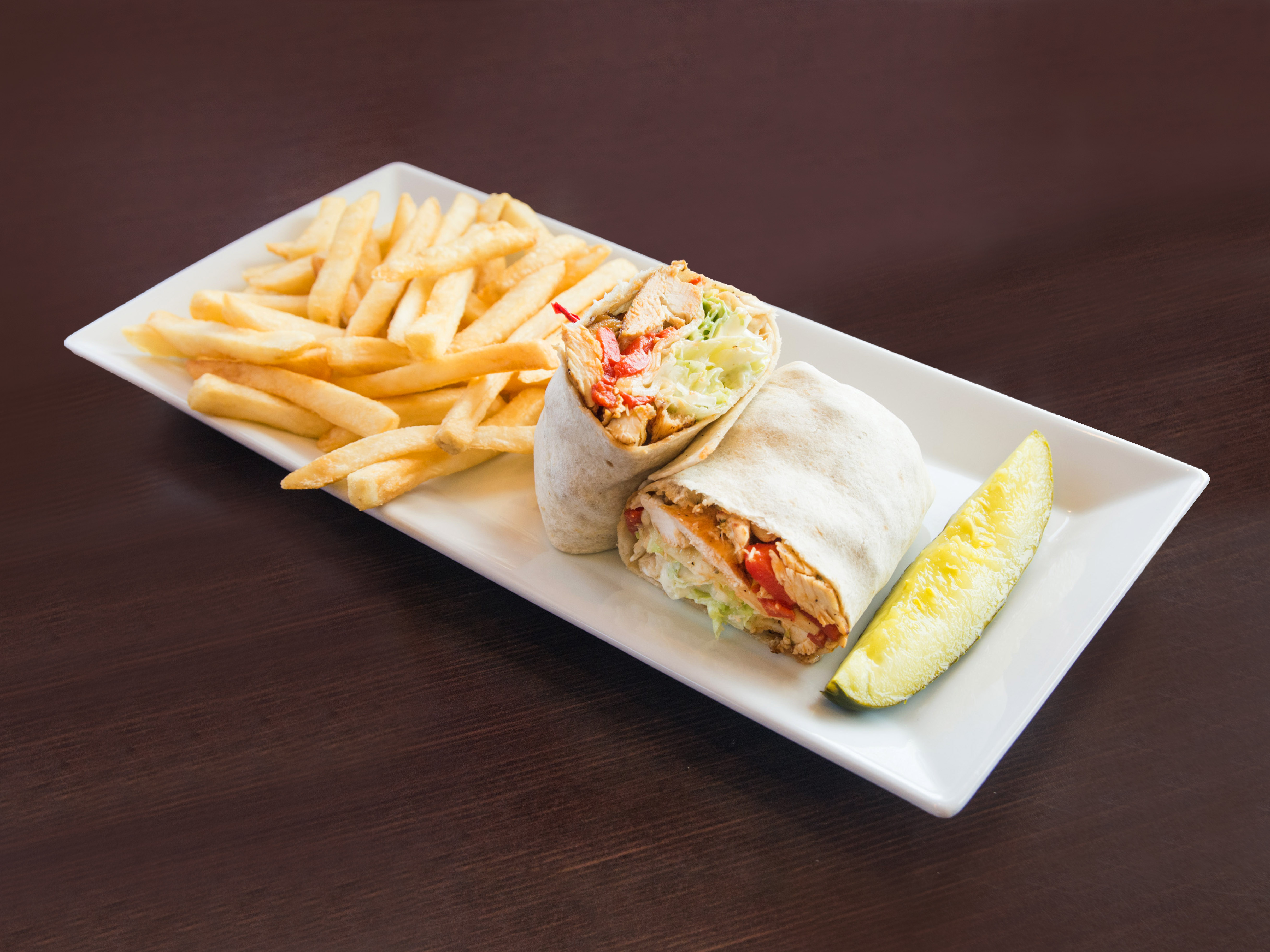 Order Grilled Chicken Wrap food online from Pats Pizza store, Newark on bringmethat.com