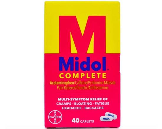 Order Midol Complete 40 ct food online from McLean Ave Pharmacy store, Yonkers on bringmethat.com