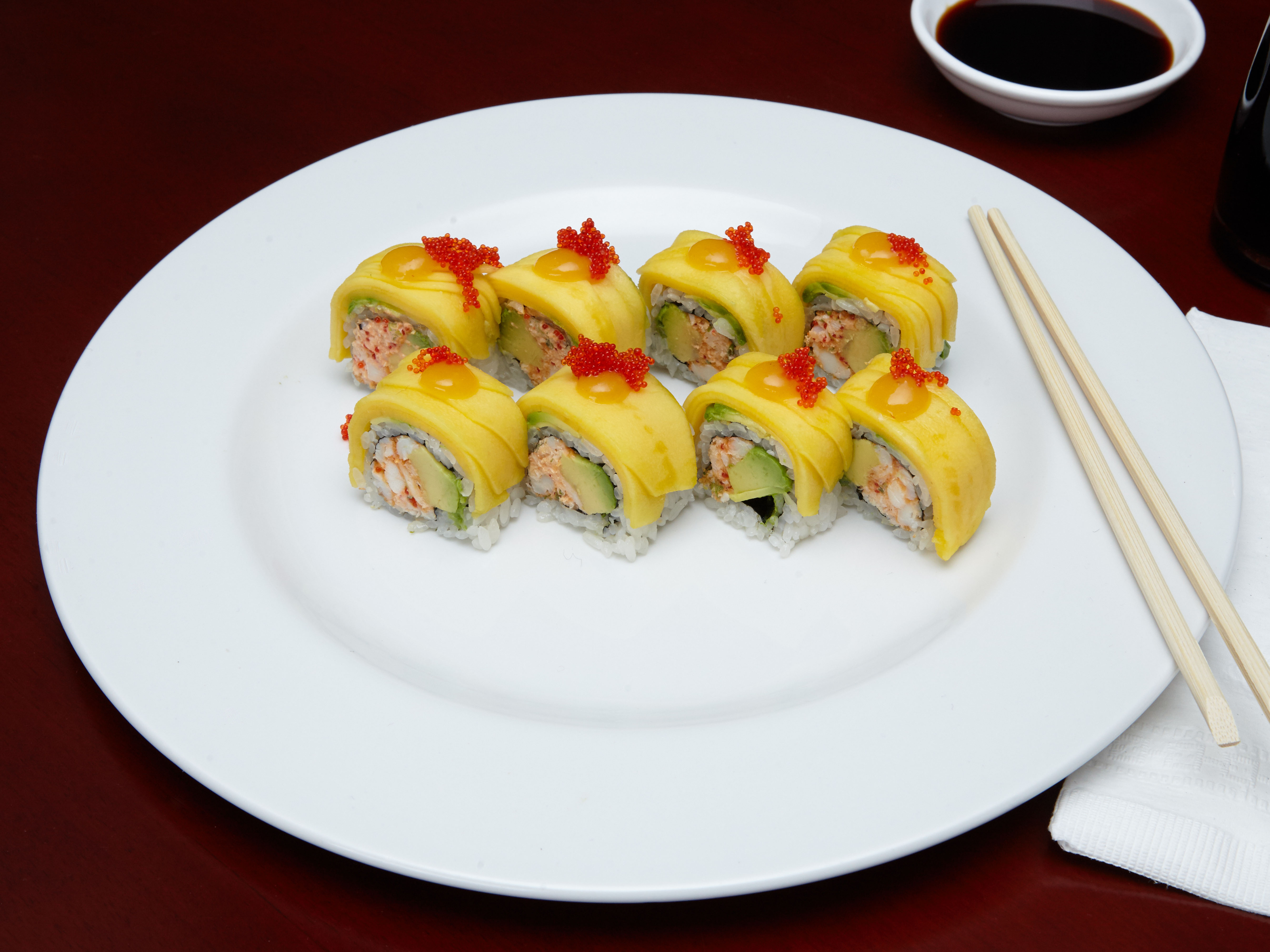 Order Love Mango Roll food online from Musashi Asian Cuisine store, Brooklyn on bringmethat.com