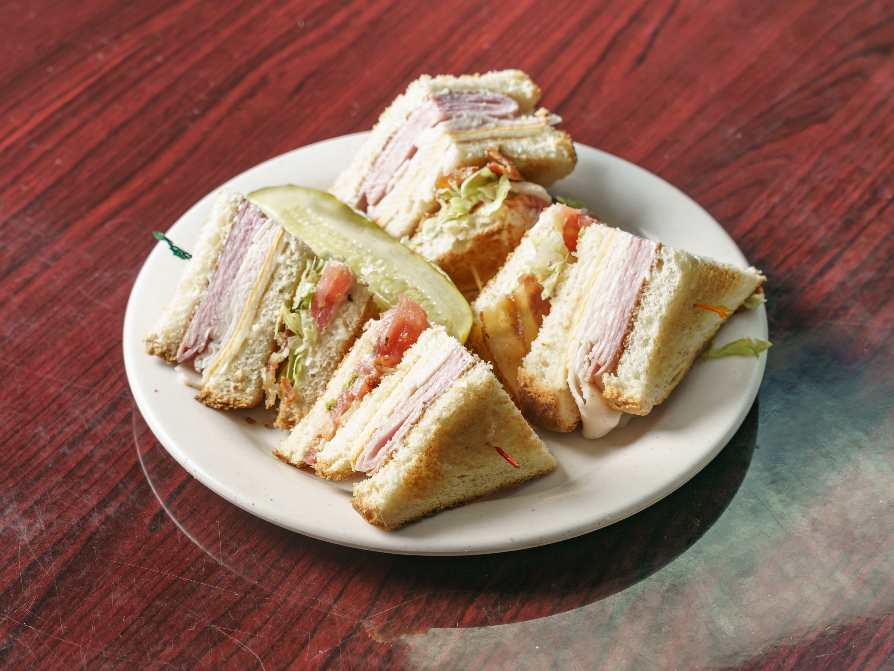 Order Va Club Sandwich food online from Jimmy Da Greek Deli store, Yorktown on bringmethat.com