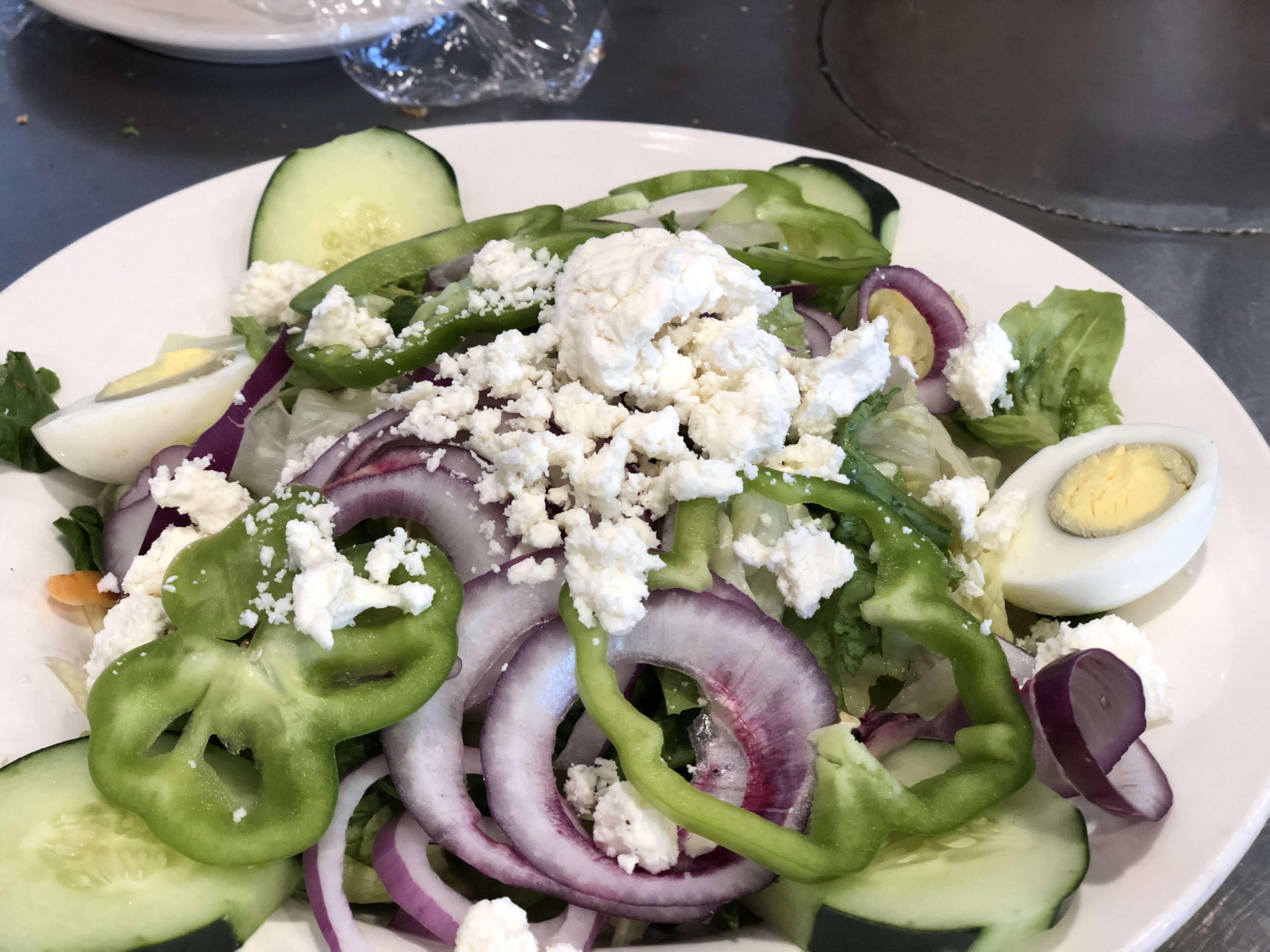 Order Greek Salad food online from Roxsbury Deli store, Port Hueneme on bringmethat.com