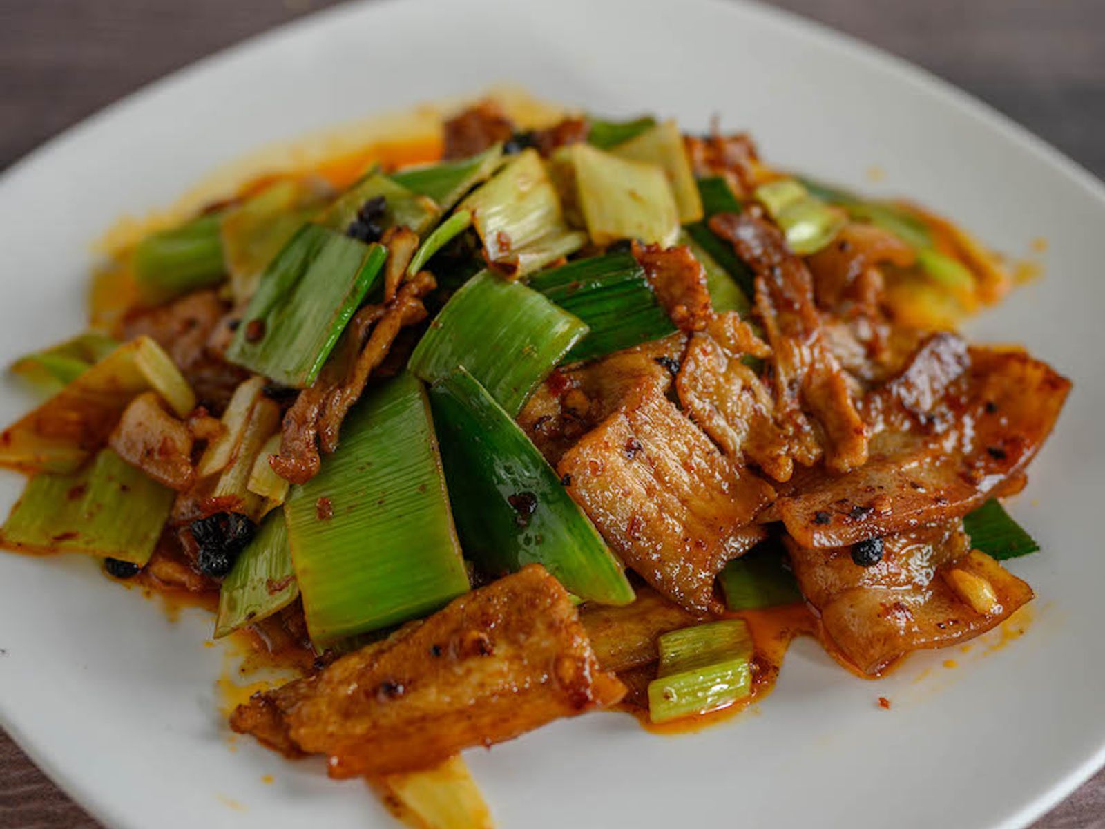 Order Twice Cooked Pork (Fat) 四川回锅肉 food online from Lao Sze Chuan Chinese Restaurant store, Champaign on bringmethat.com