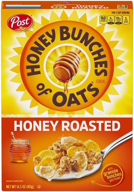 Order Honey Bunch of Oats Honey Roasted Cereal, 14.5 OZ food online from CVS store, ROCKFORD on bringmethat.com