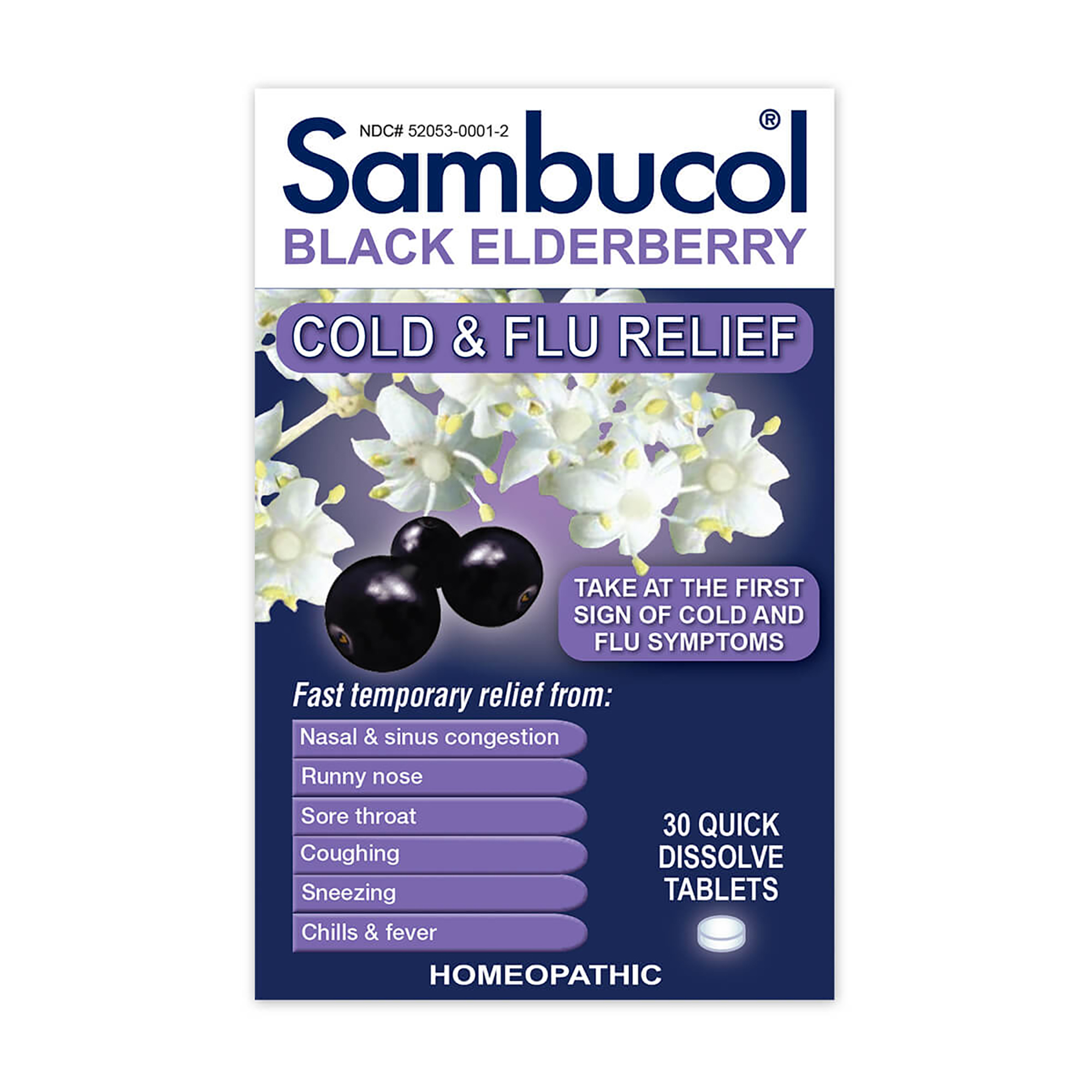 Order Sambucol Cold & Flu Tablets - Black Elderberry, 30 ct food online from Rite Aid store, Cathedral City on bringmethat.com