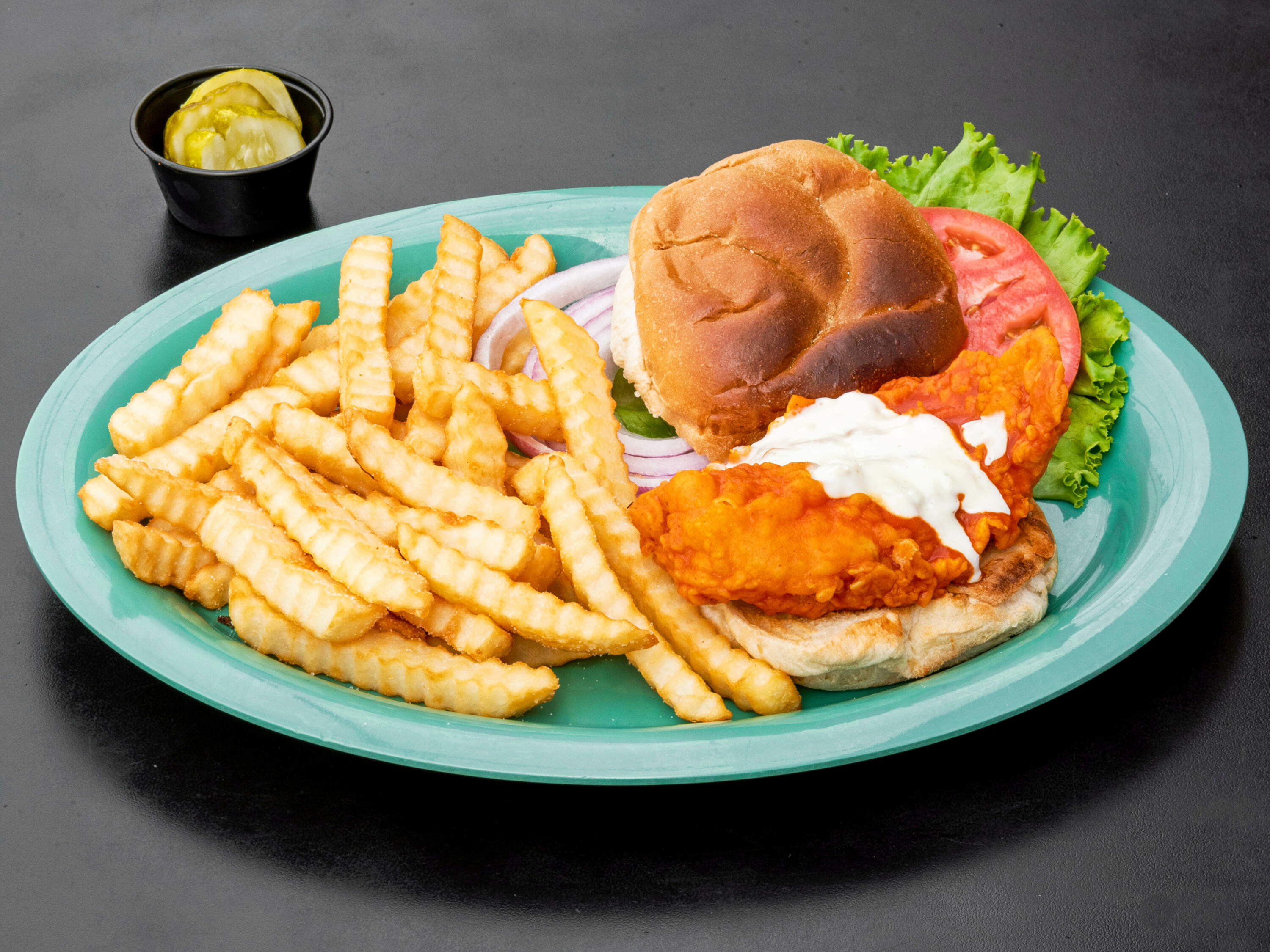 Order Buffalo Chicken Sandwich food online from Hangar Pub And Grill store, Amherst on bringmethat.com