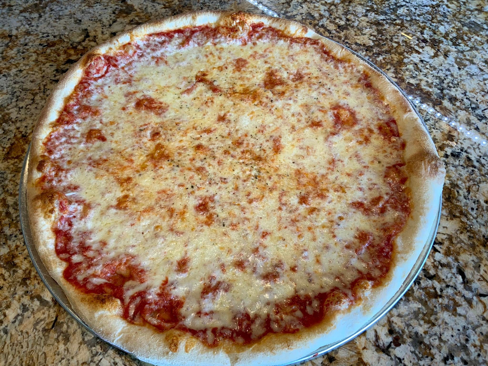 Order Margherita Pizza - Large 18” food online from La Cecilia store, East Patchogue on bringmethat.com