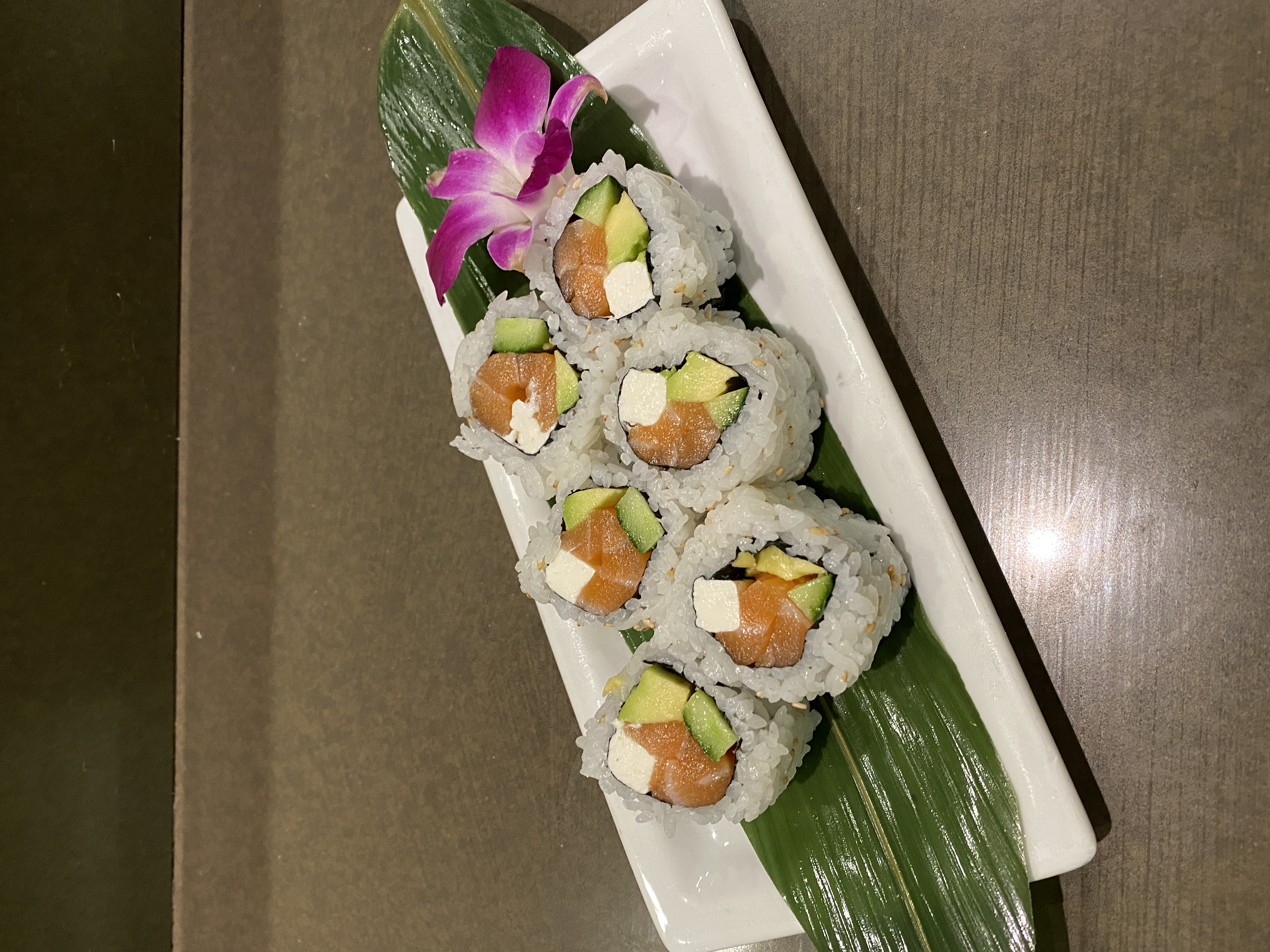Order Tropical Roll food online from Kanpai Japanese Sushi Bar and Grill store, Los Angeles on bringmethat.com