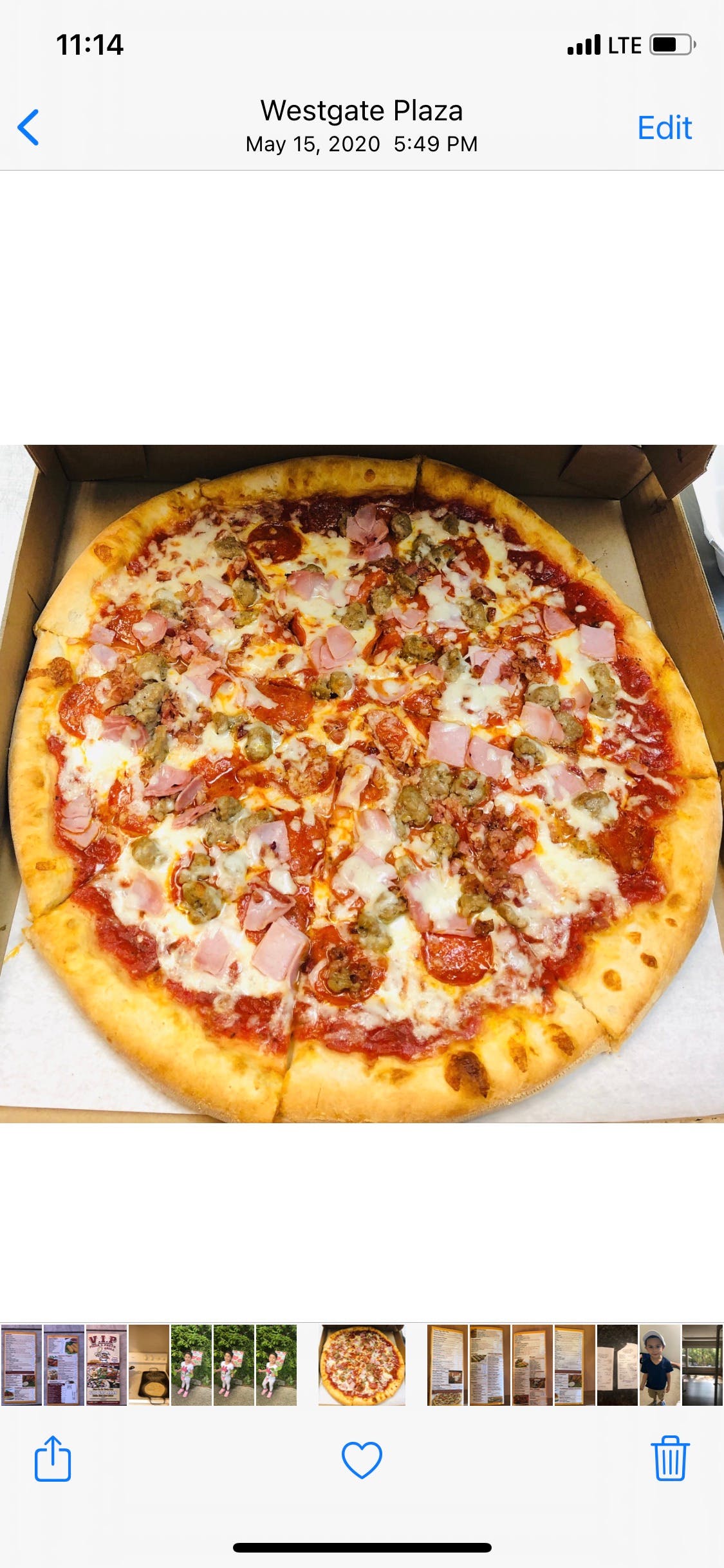 Order Meat Lover's Pizza - Medium 14'' food online from Vip Pizza & Pasta store, Malvern on bringmethat.com