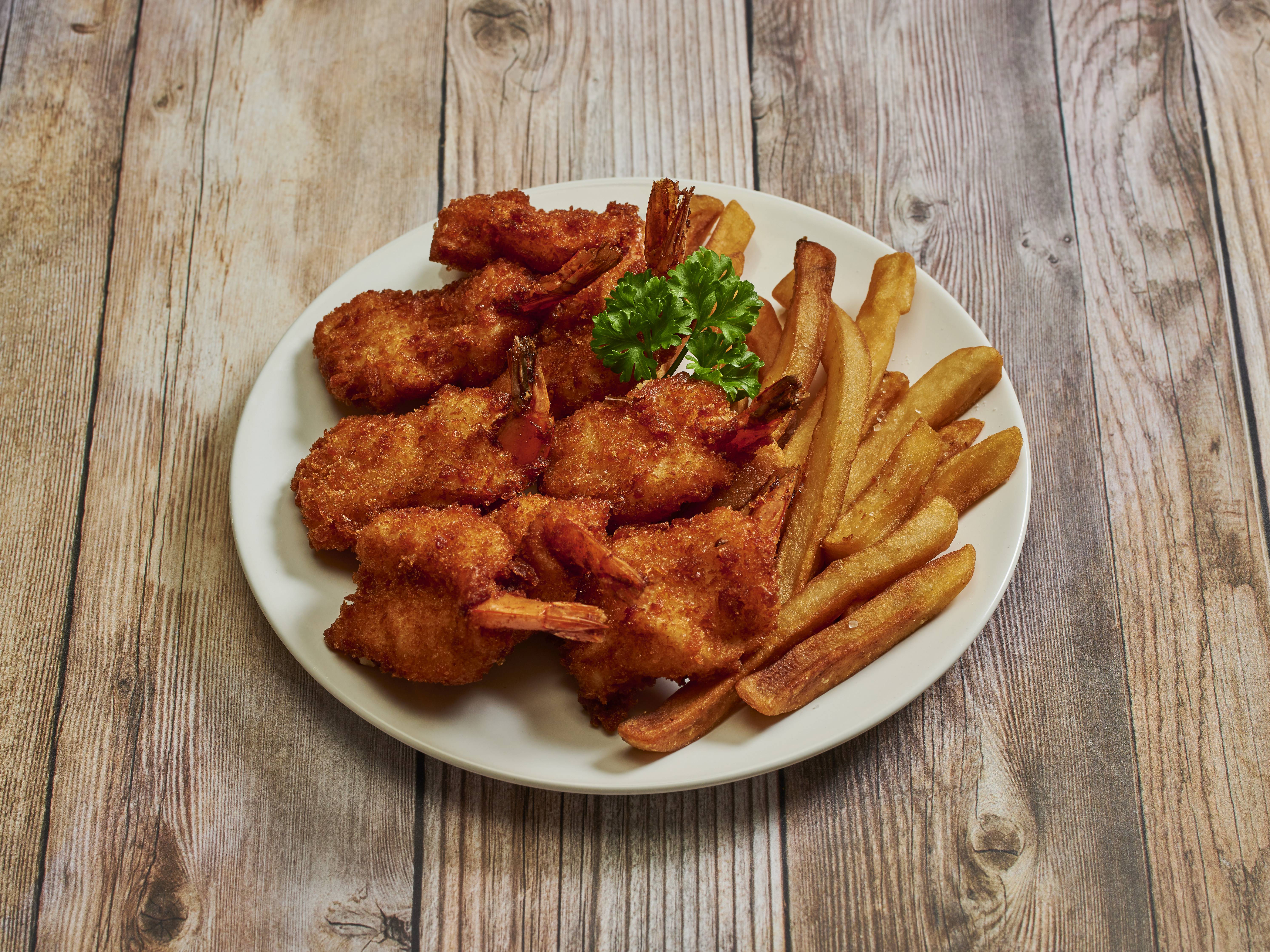 Order 8 Fried Shrimp food online from Hank West Pizza store, Huntington Beach on bringmethat.com
