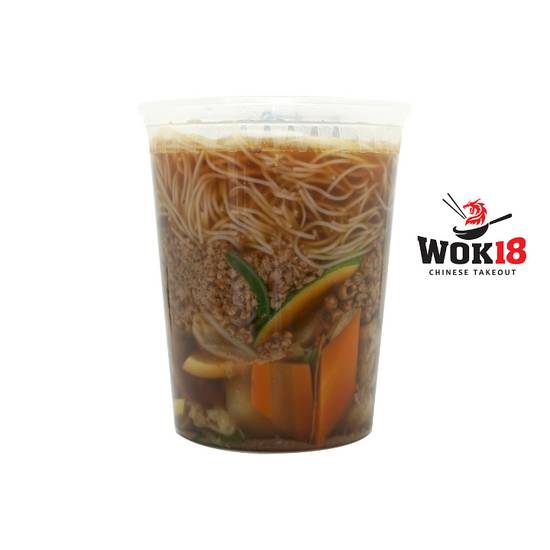 Order Spicy beef ramen  food online from Wok 18 store, Teaneck on bringmethat.com