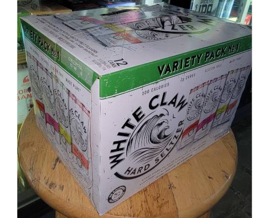 Order WHITE CLAW VARIETY PACK No. 1 (GREEN) 12pk. 12oz. CANS food online from Hub Market & Deli store, San Diego on bringmethat.com