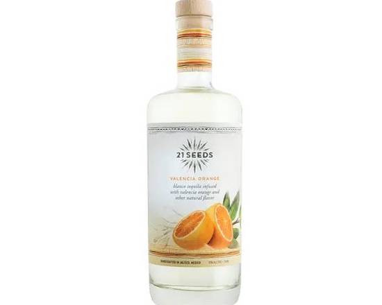 Order 21 SEEDS VALENCIA ORANGE INFUSED BLANCO TEQUILA 70 food online from House Of Wine store, New Rochelle on bringmethat.com