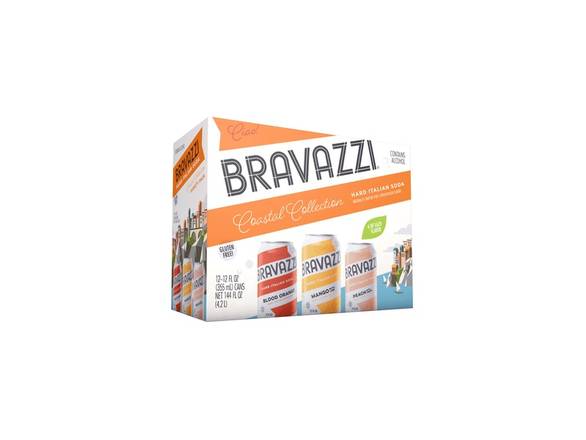 Order Bravazzi Coastal Collection Variety Pack - 12x 12oz Cans food online from Garfield's Beverage Warehouse store, Chicago on bringmethat.com