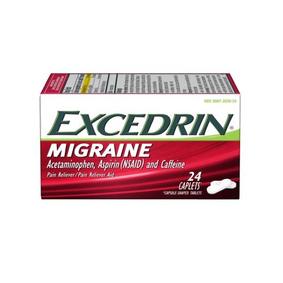 Order Excedrin Migraine Relief Caplets (24 ct) food online from Rite Aid store, Willard on bringmethat.com