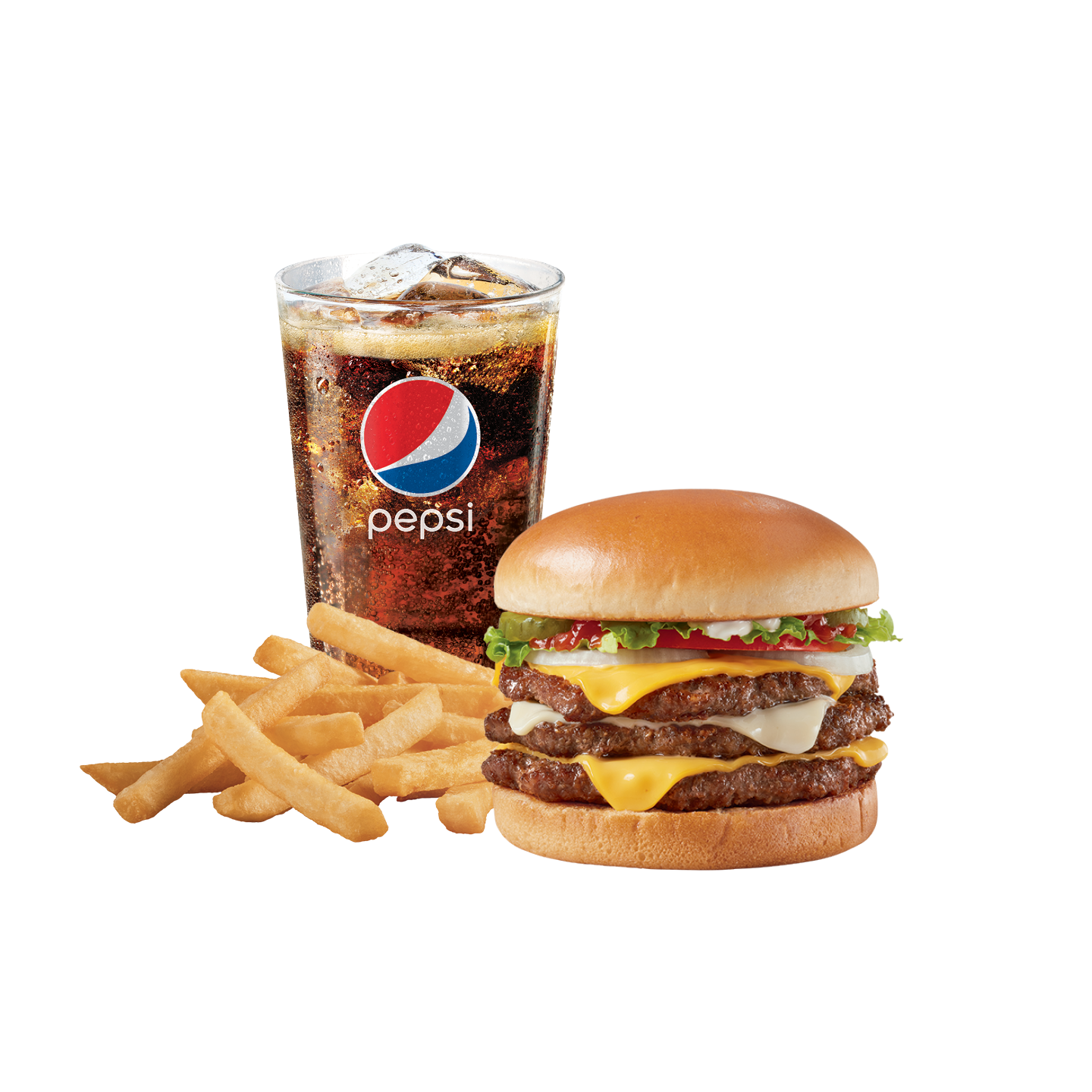 Order Two Cheese Deluxe 1/2 lb.* Signature Stackburger Combo food online from Dairy Queen store, North Olmsted on bringmethat.com