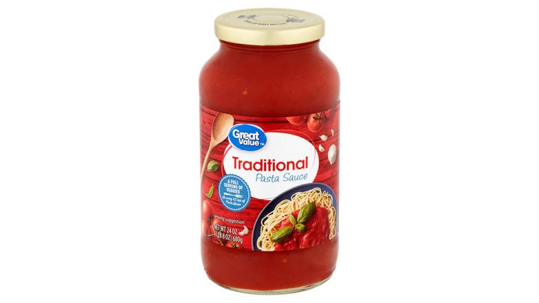 Order Great Value Traditional Pasta Sauce food online from Red Roof Market store, Lafollette on bringmethat.com