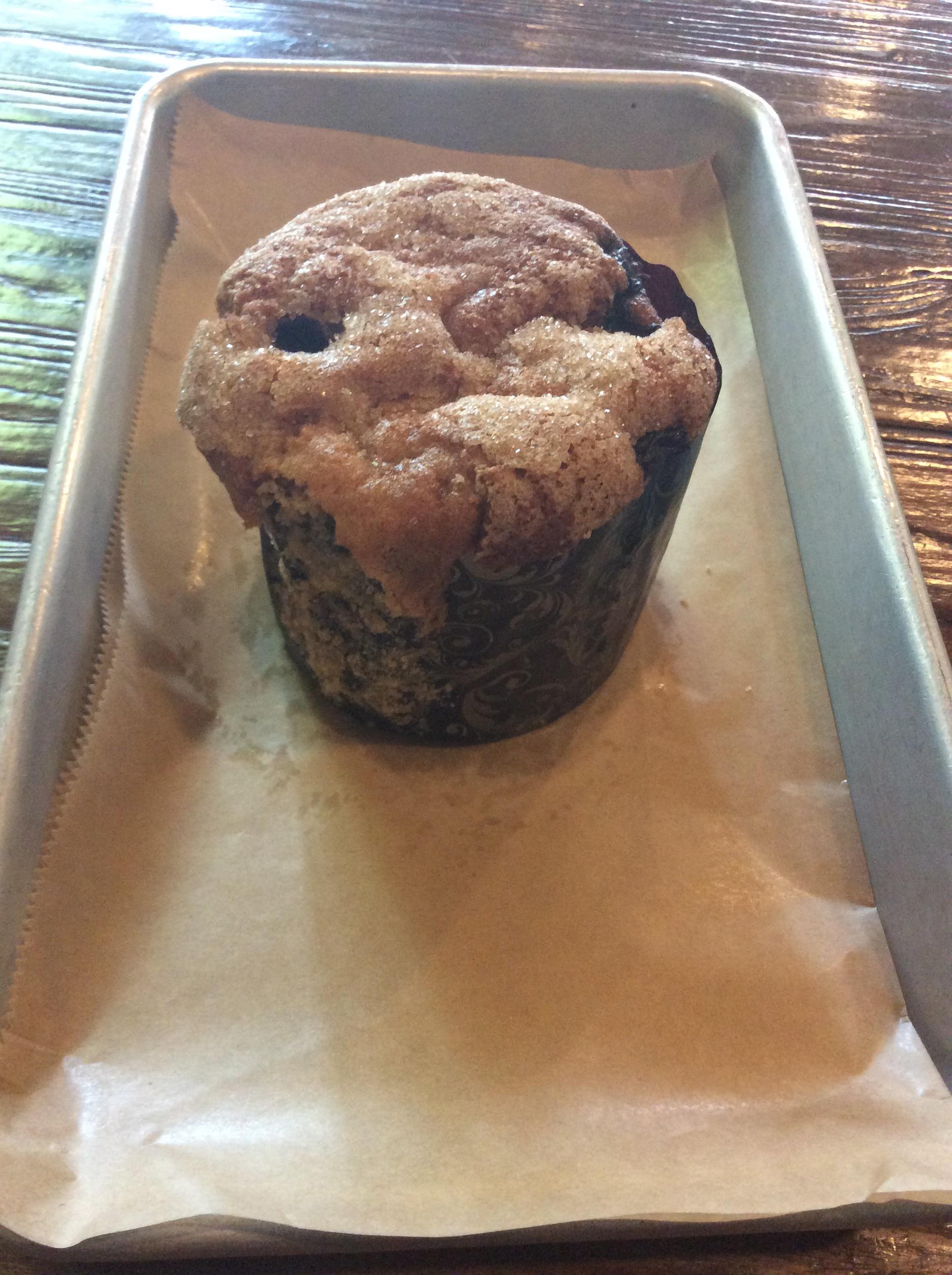 Order Blueberry Muffin food online from Grass Roots Kitchen store, Tarrytown on bringmethat.com