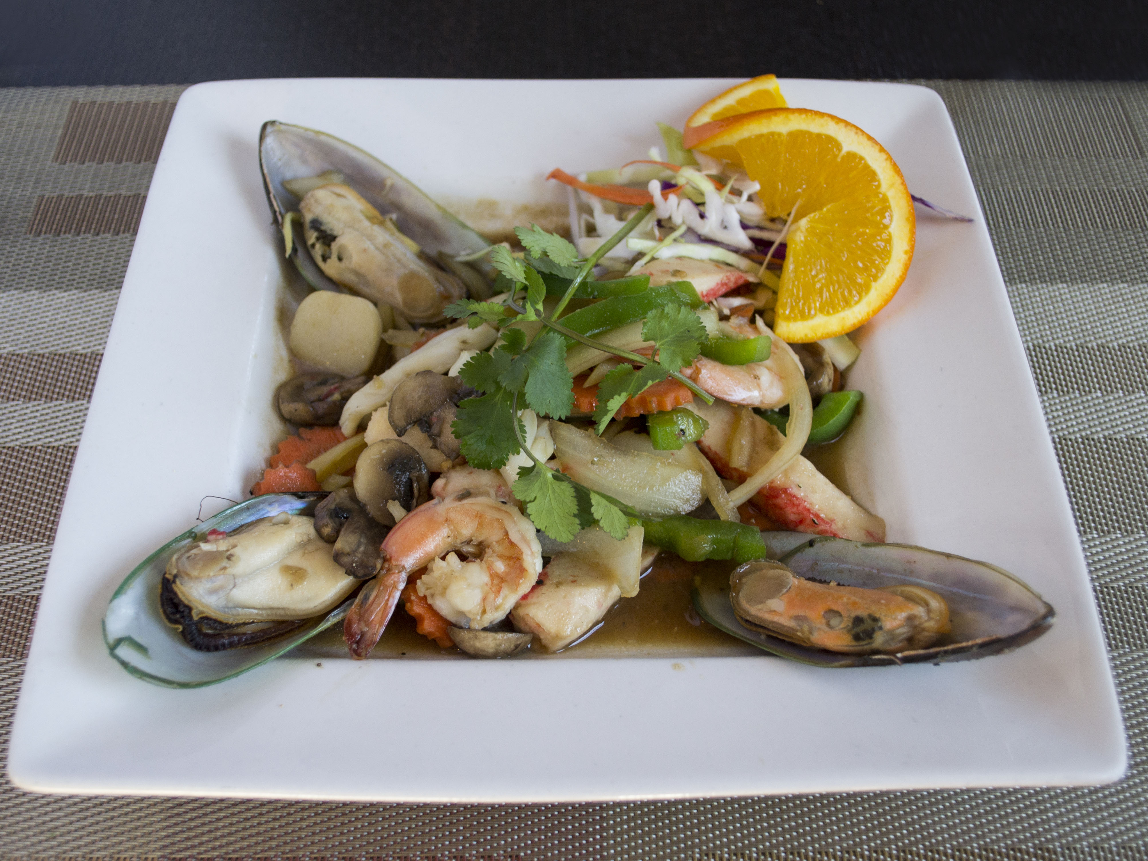 Order 54. Combination Seafood food online from Aroma Thai Restaurant store, Imperial Beach on bringmethat.com